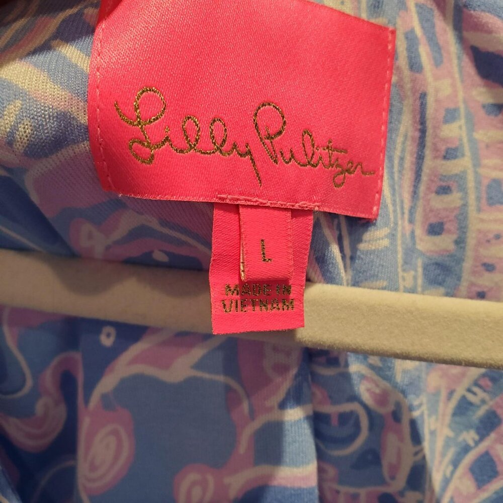 Lilly Pulitzer Moana Maxi High Low Soft Stretch Sleeveless Dress, Size L - Picture 5 of 5